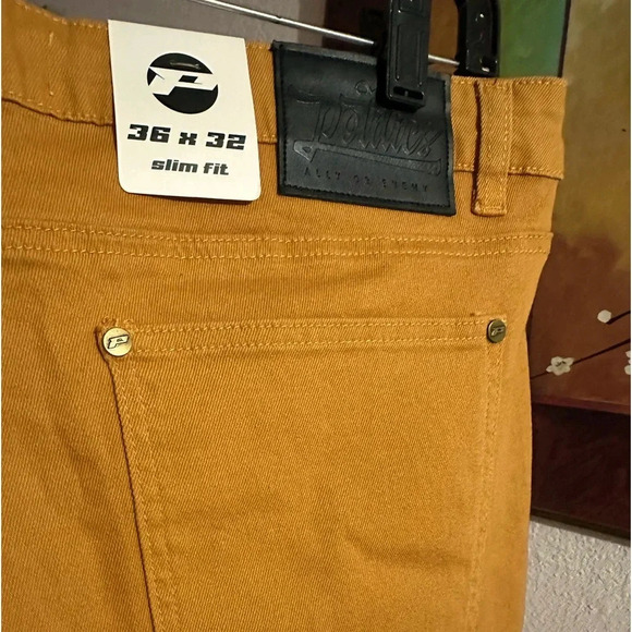 Politics rhinestone khaki/green distressed jeans men’s size 36/32 - Picture 4 of 13